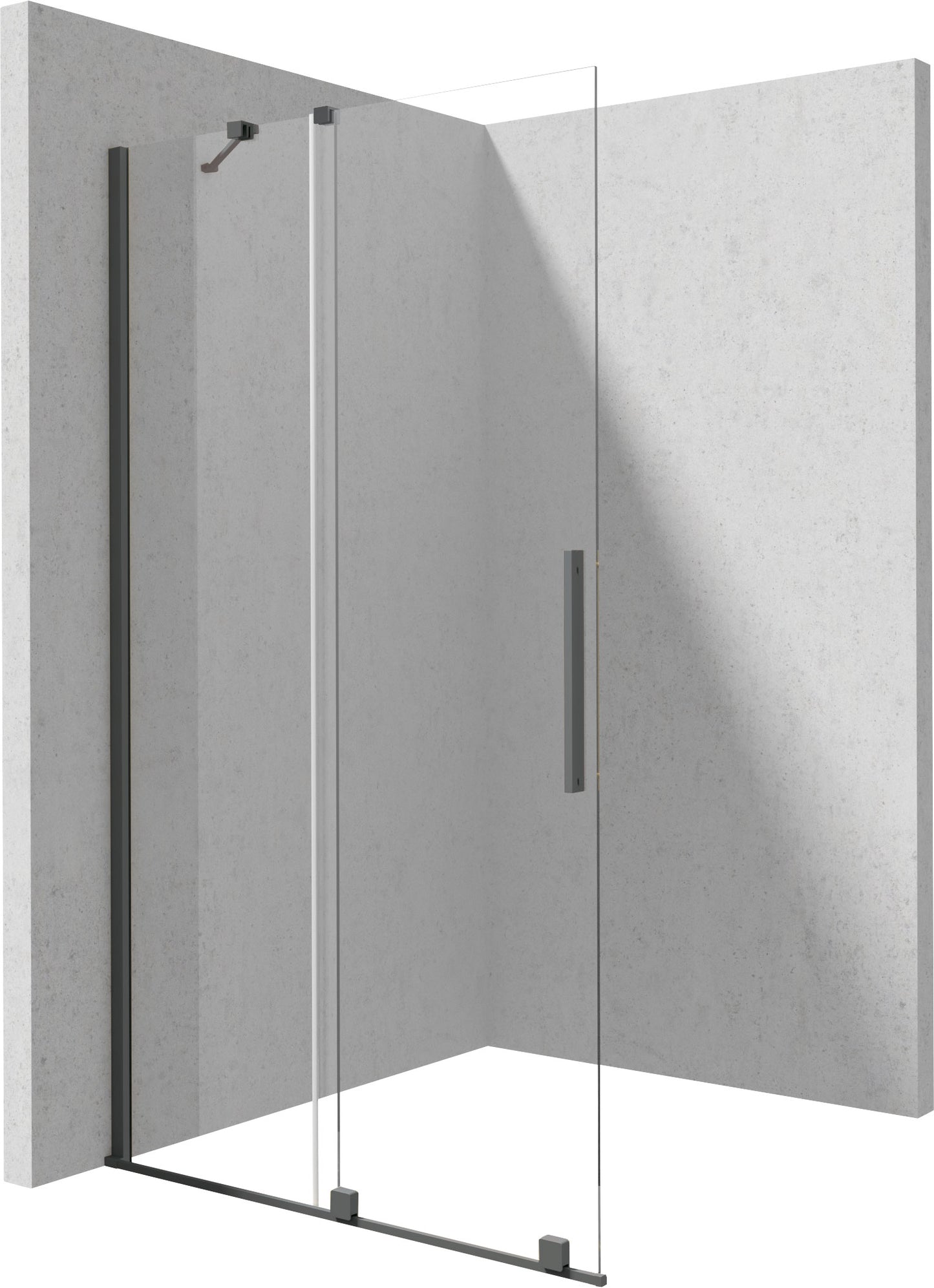 Shower wall, walk-in, 80 cm - sliding