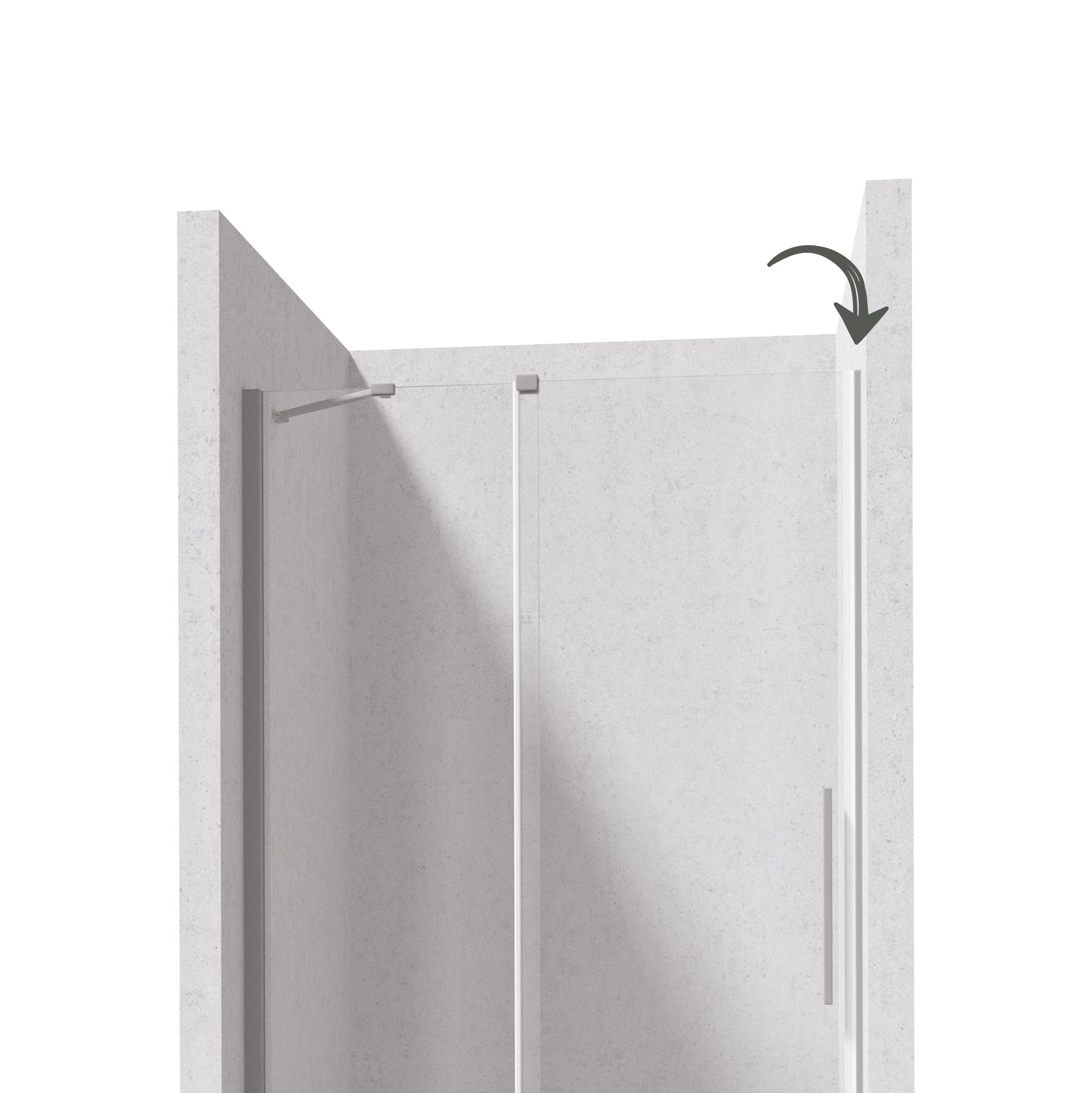 Profile for recessed door, Prizma system