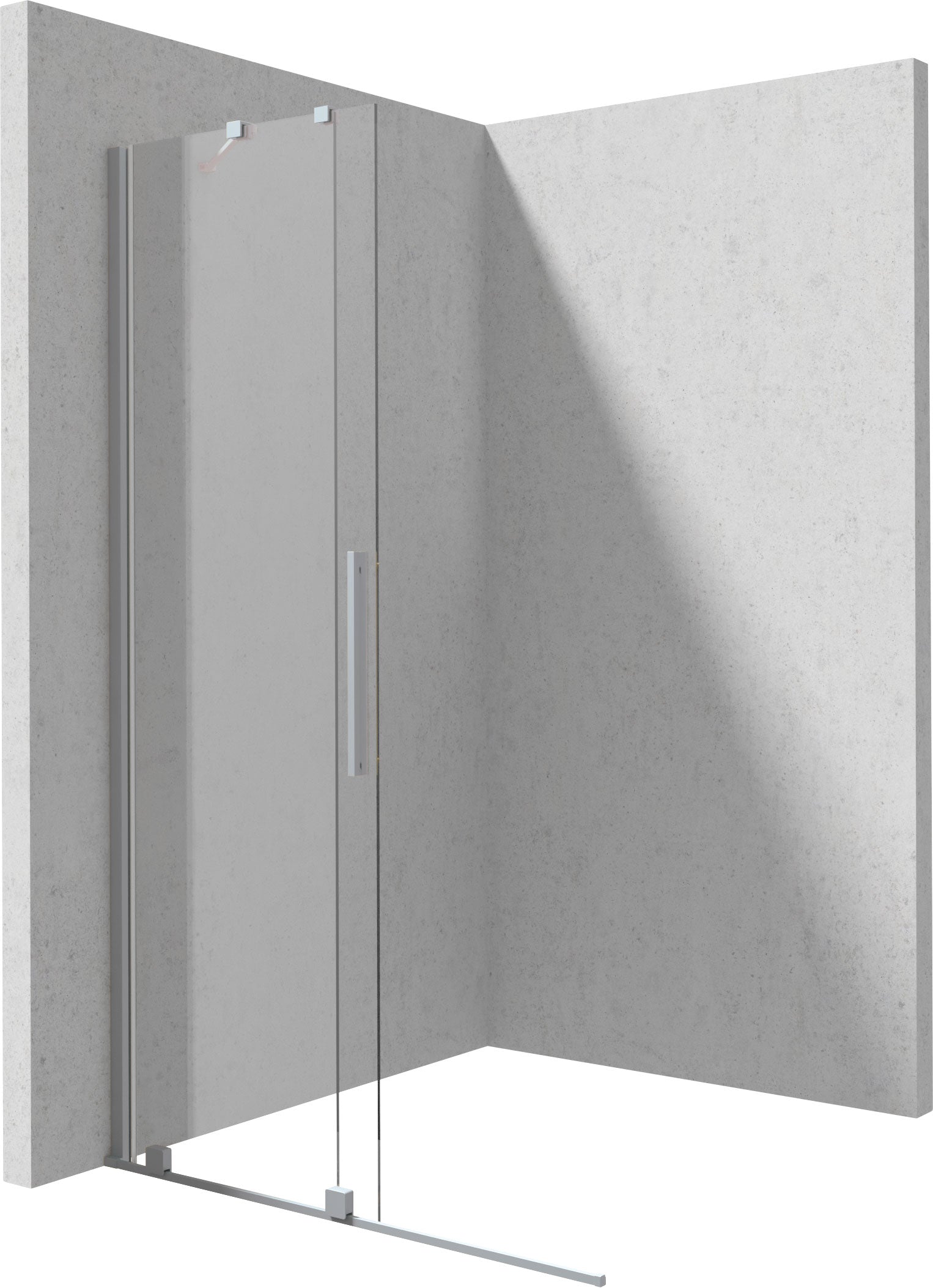 Shower wall, walk-in, 80 cm - sliding