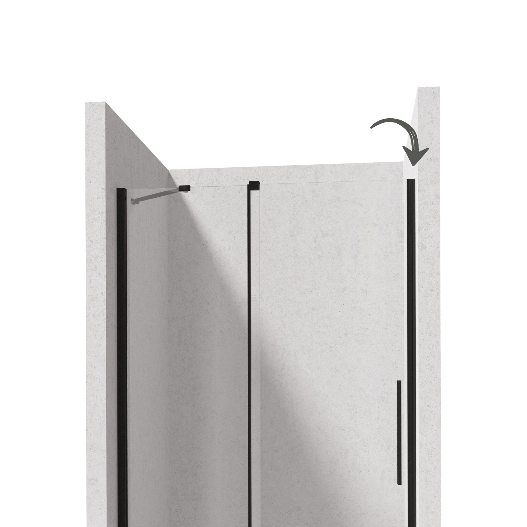 Profile for recessed door, Prizma system