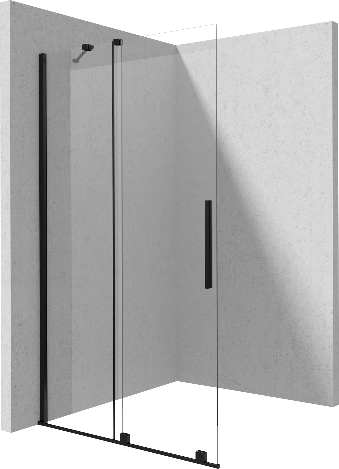 Shower wall, walk-in, 140 cm - sliding