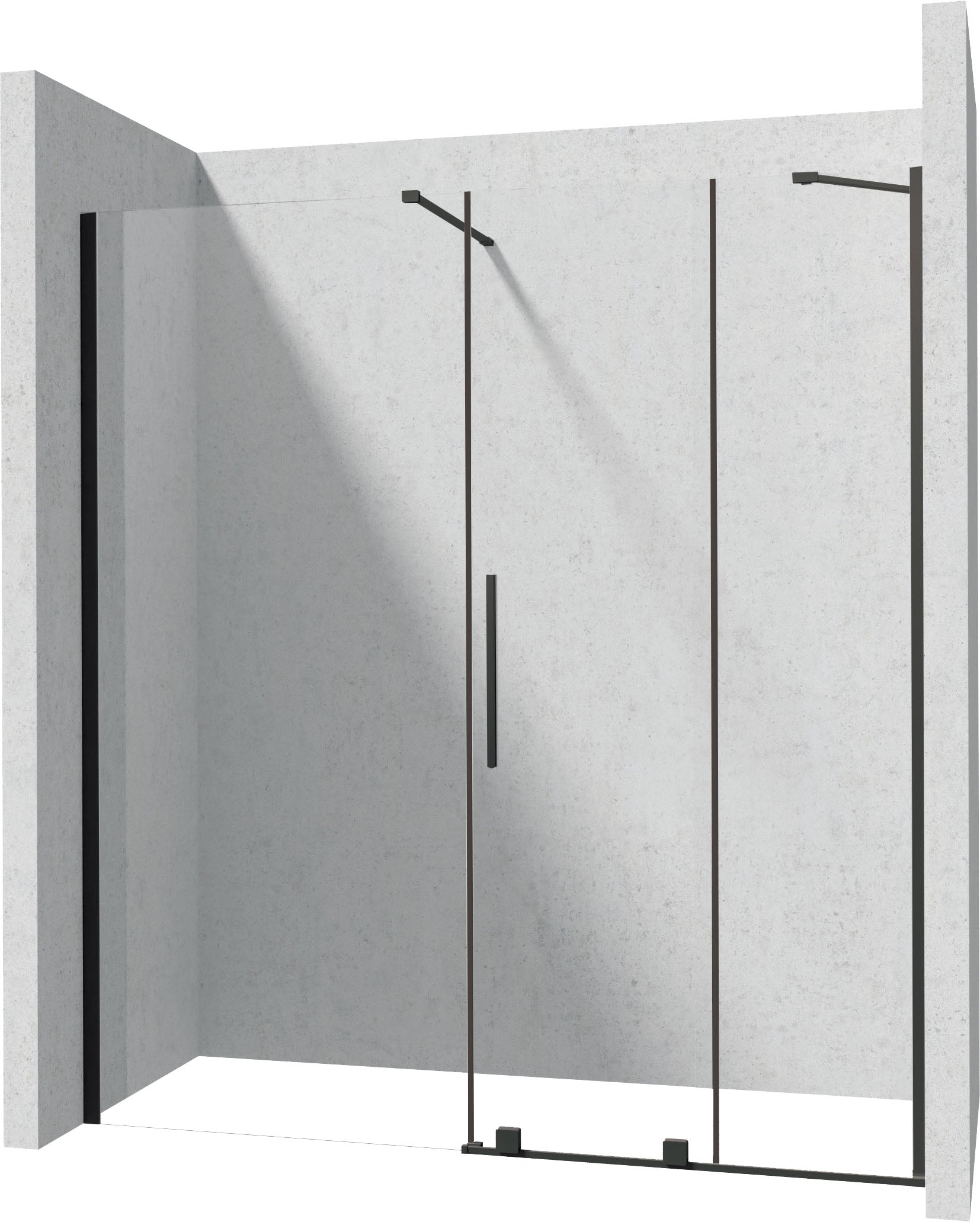 Shower wall, walk-in, 100 cm - sliding