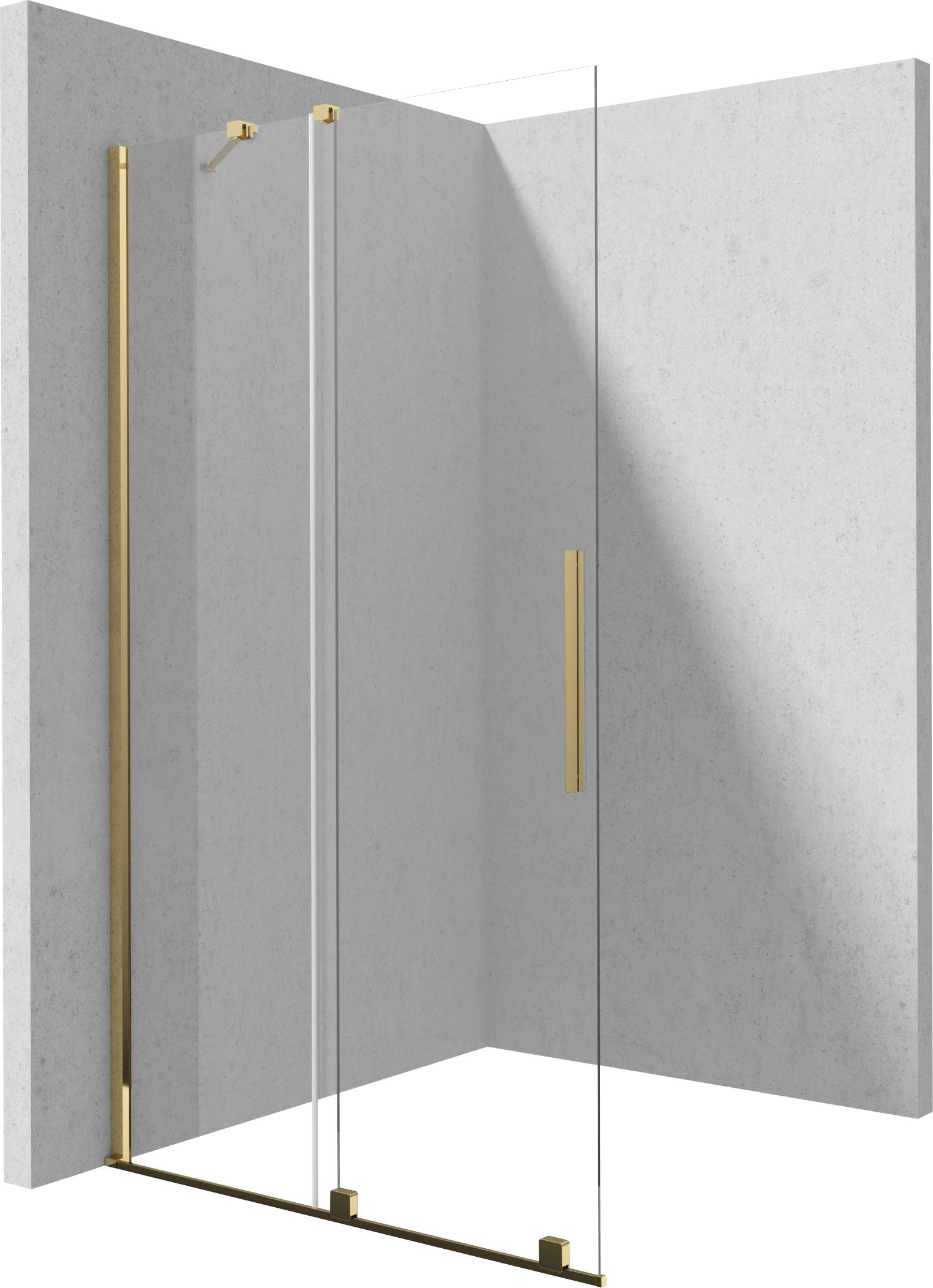Shower wall, walk-in, 90 cm - sliding