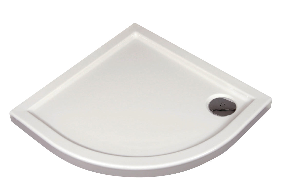 Acrylic shower tray, half round, 100x100 cm