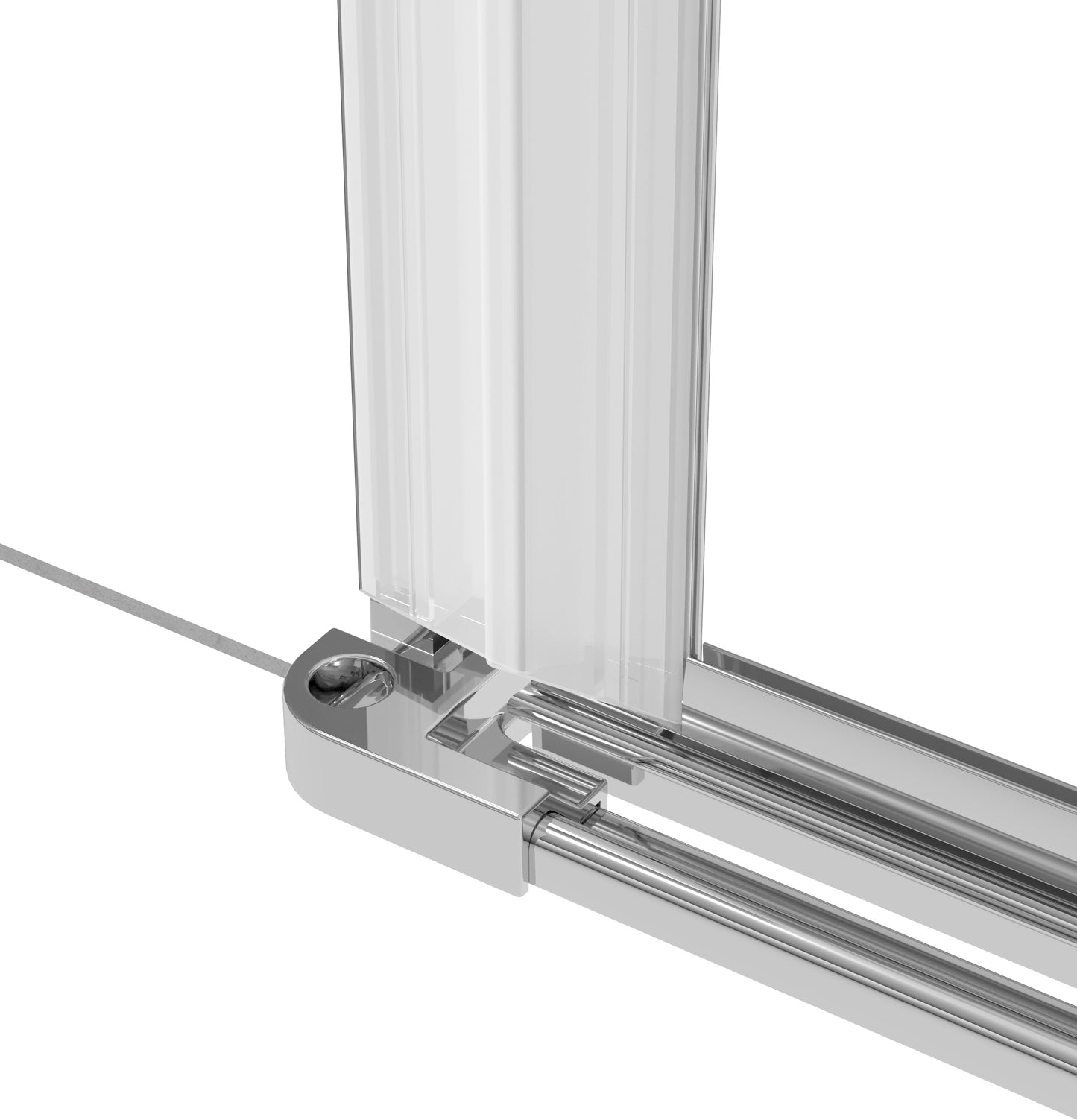 Component, for joining shower doors with walk-ins - for niche cabins