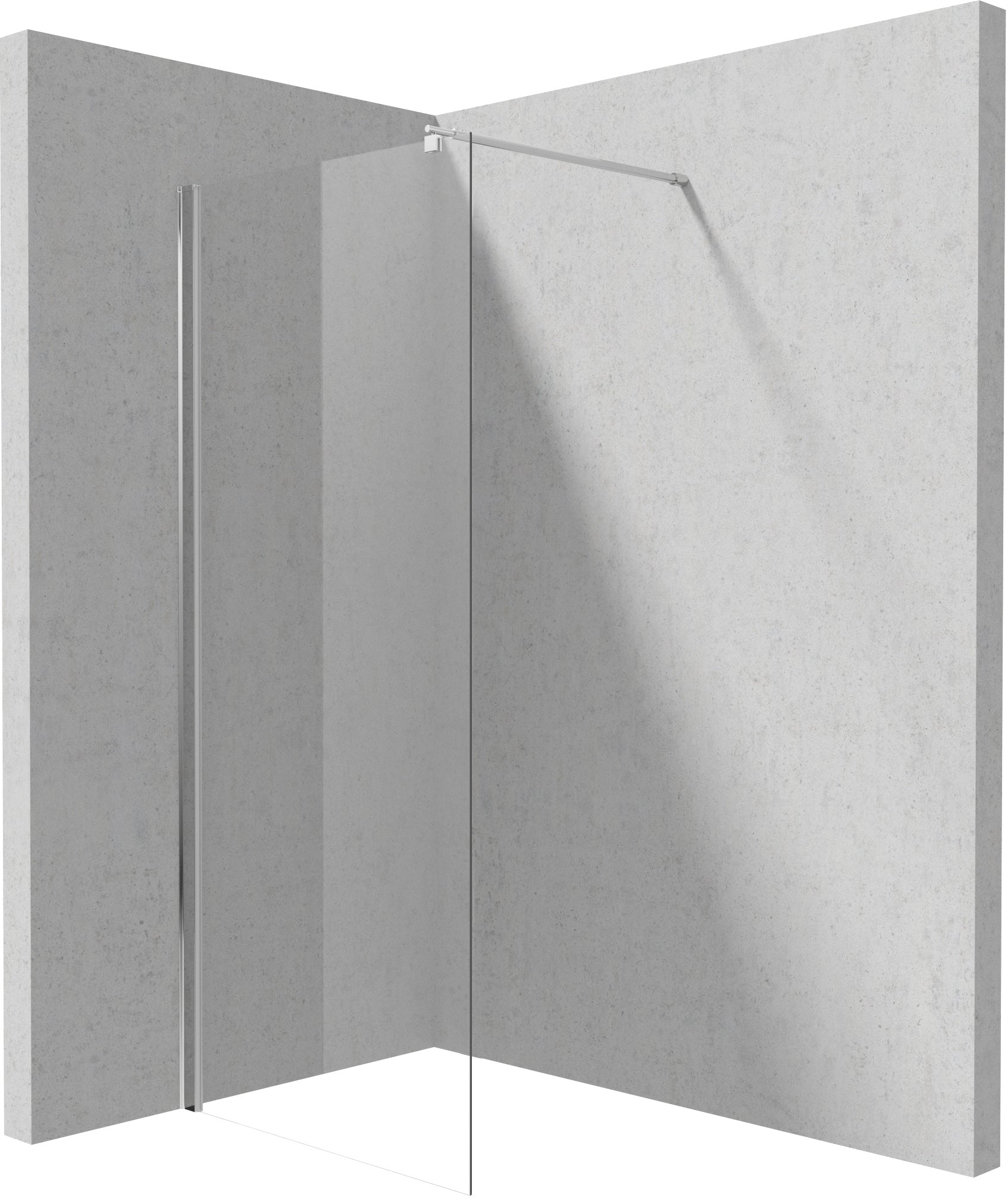 Shower wall / walk-in, Kerria Plus system, 80 cm
