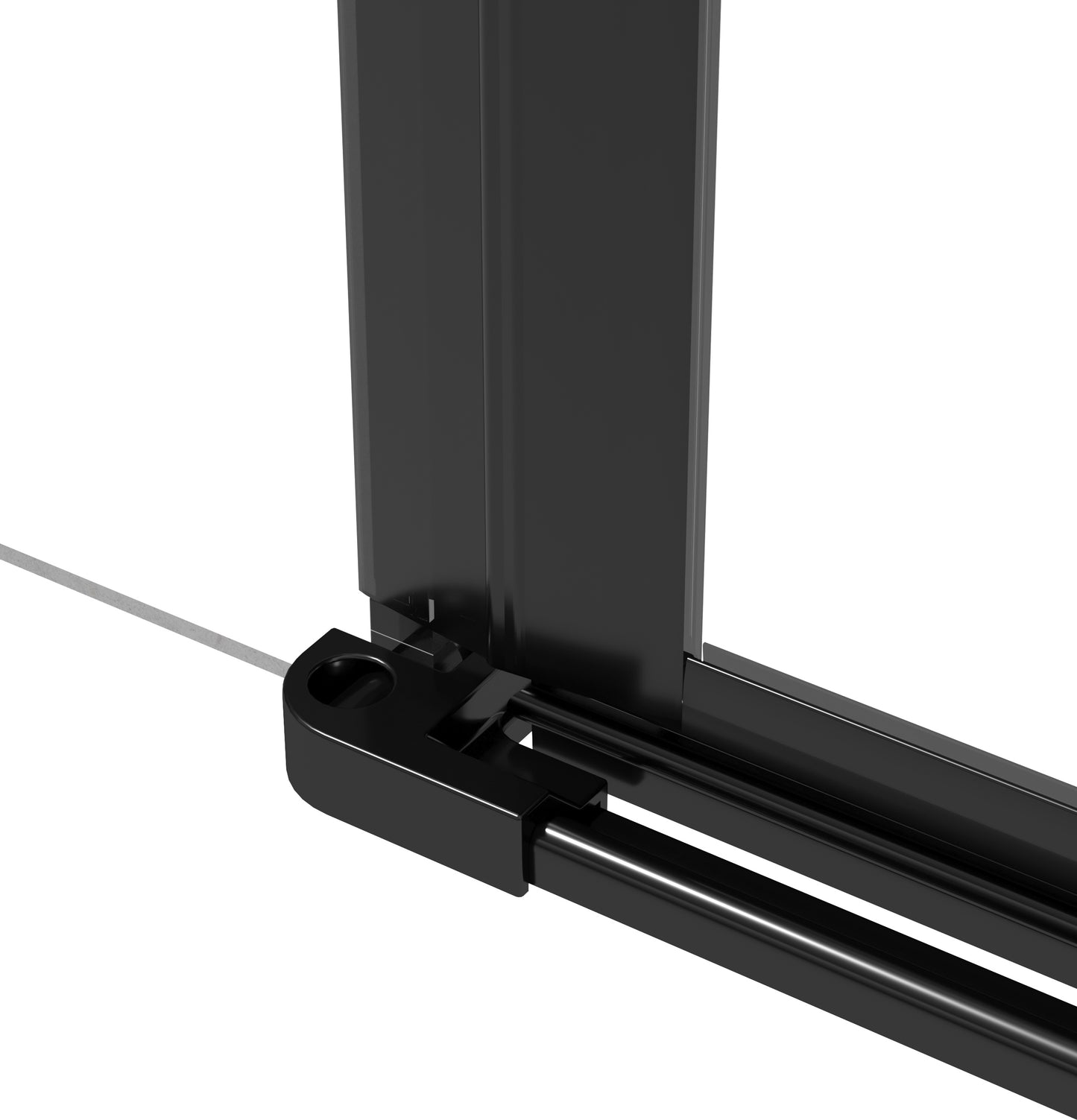 Component, for joining shower doors with walk-ins - for niche cabins