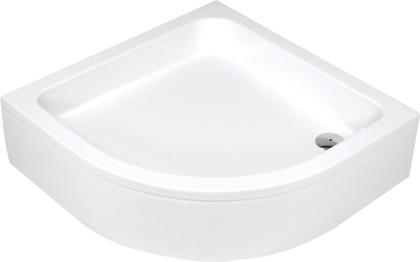 Acrylic shower tray, half round, 80 cm