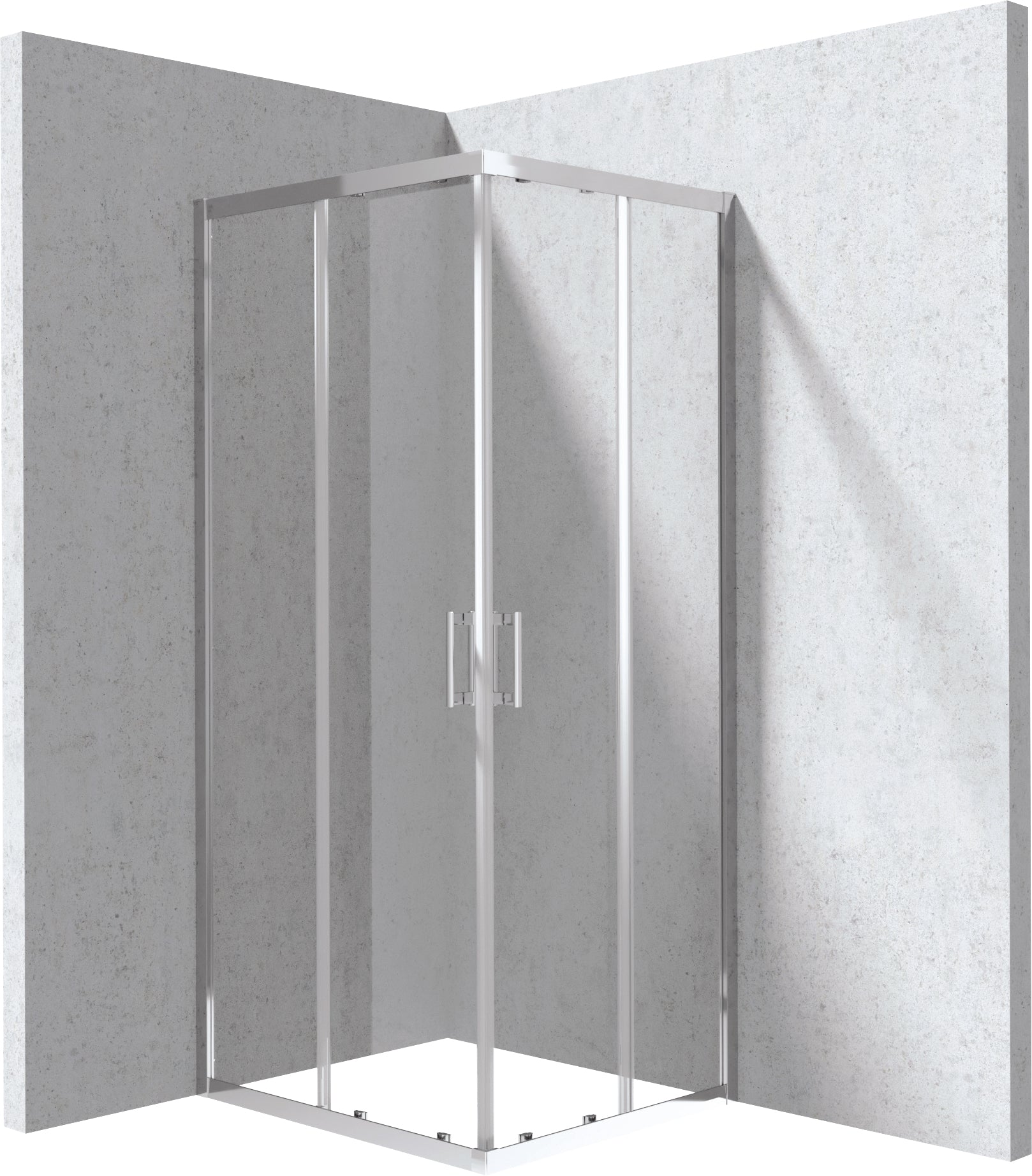 Shower cabin, rectangular, 80x90 cm