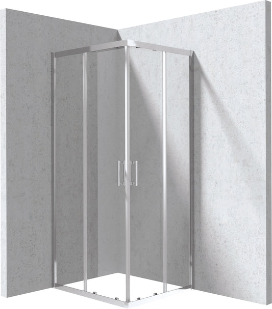 Shower cabin, rectangular, 80x90 cm