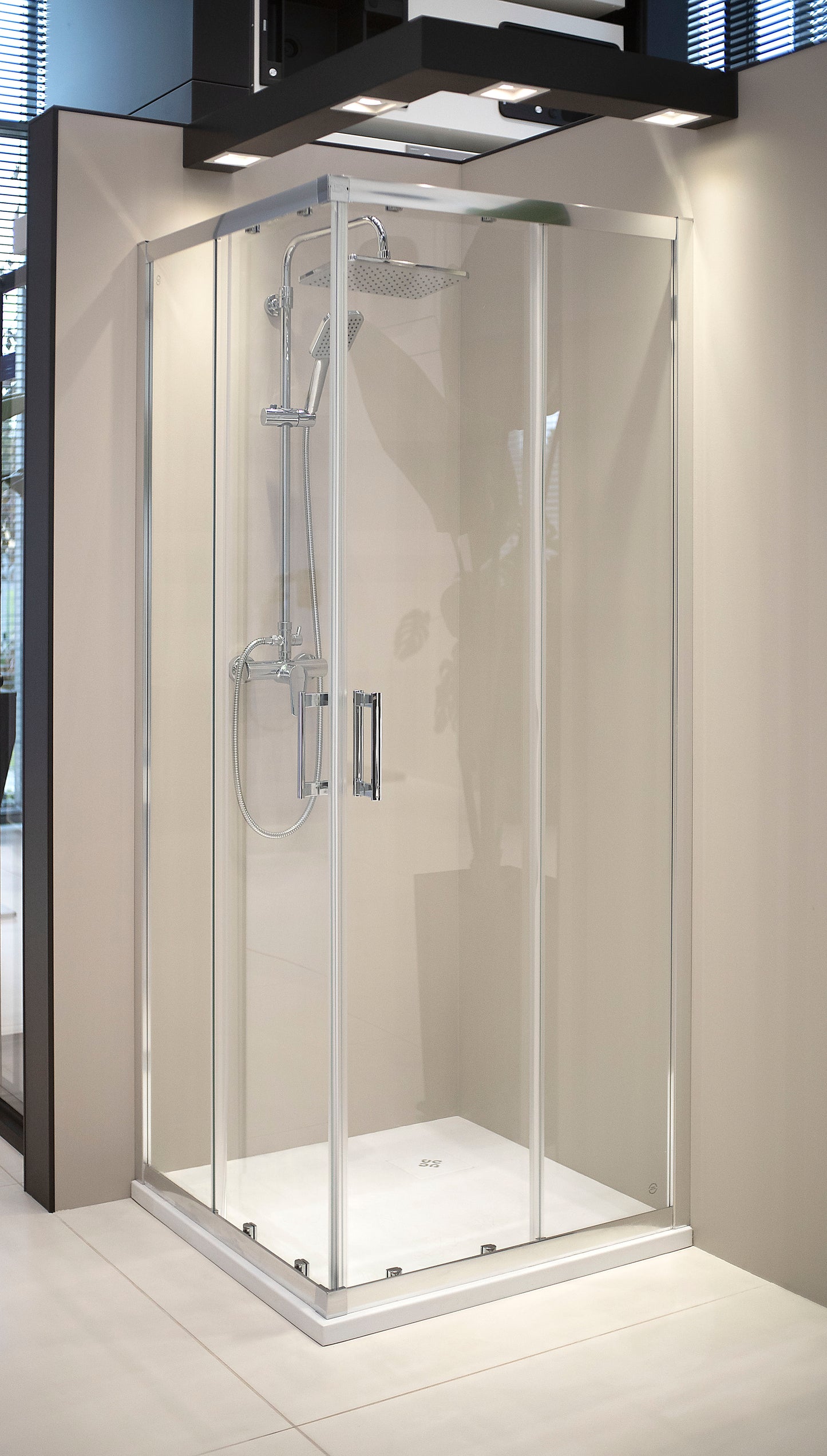 Shower cabin, rectangular, 80x90 cm