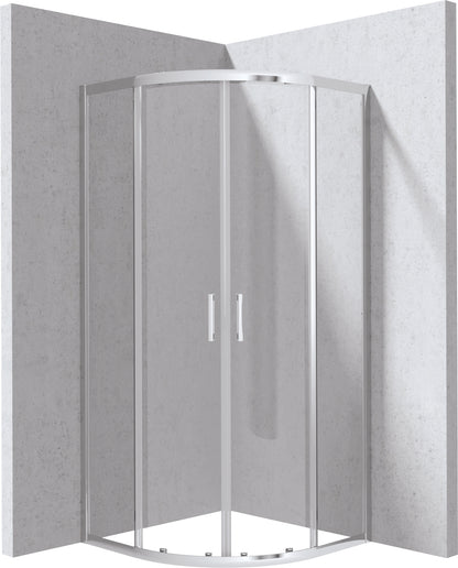 Shower cabin, half round, 90x90 cm