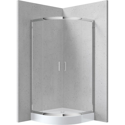 Shower cabin, half round, 90x90 cm