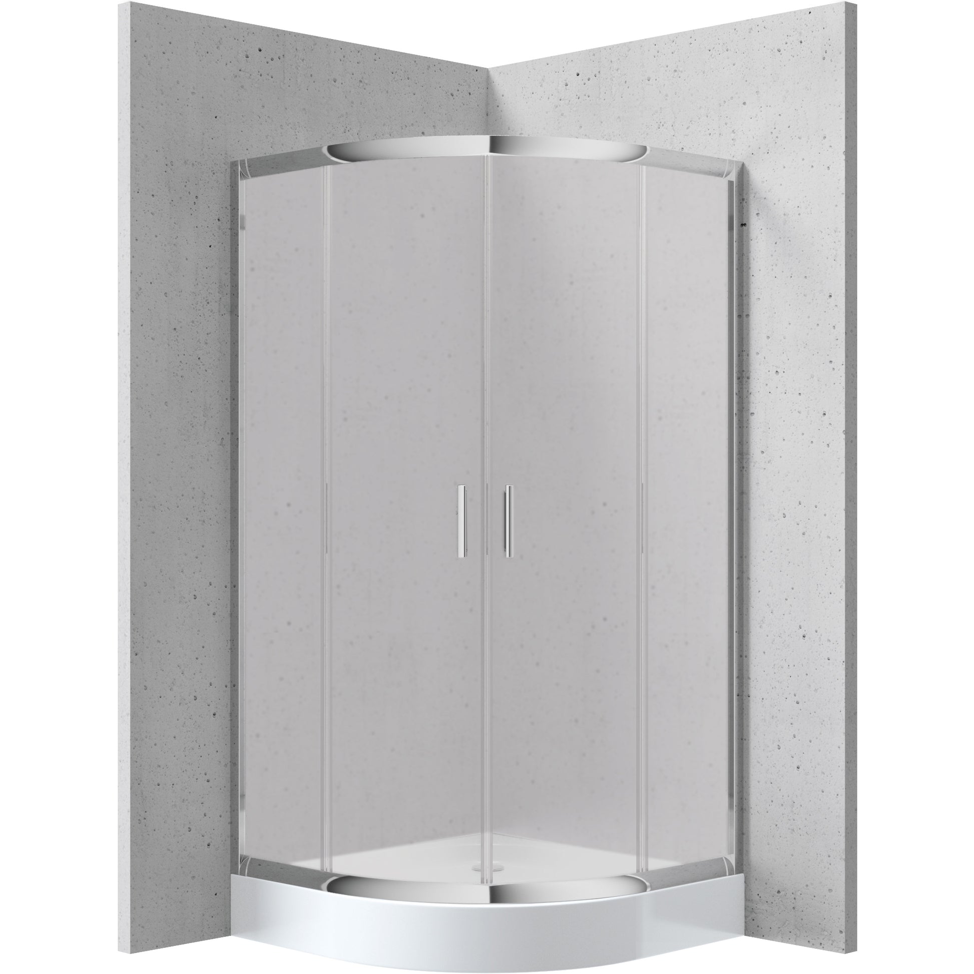Shower cabin, half round, 90x90 cm - height 170 cm