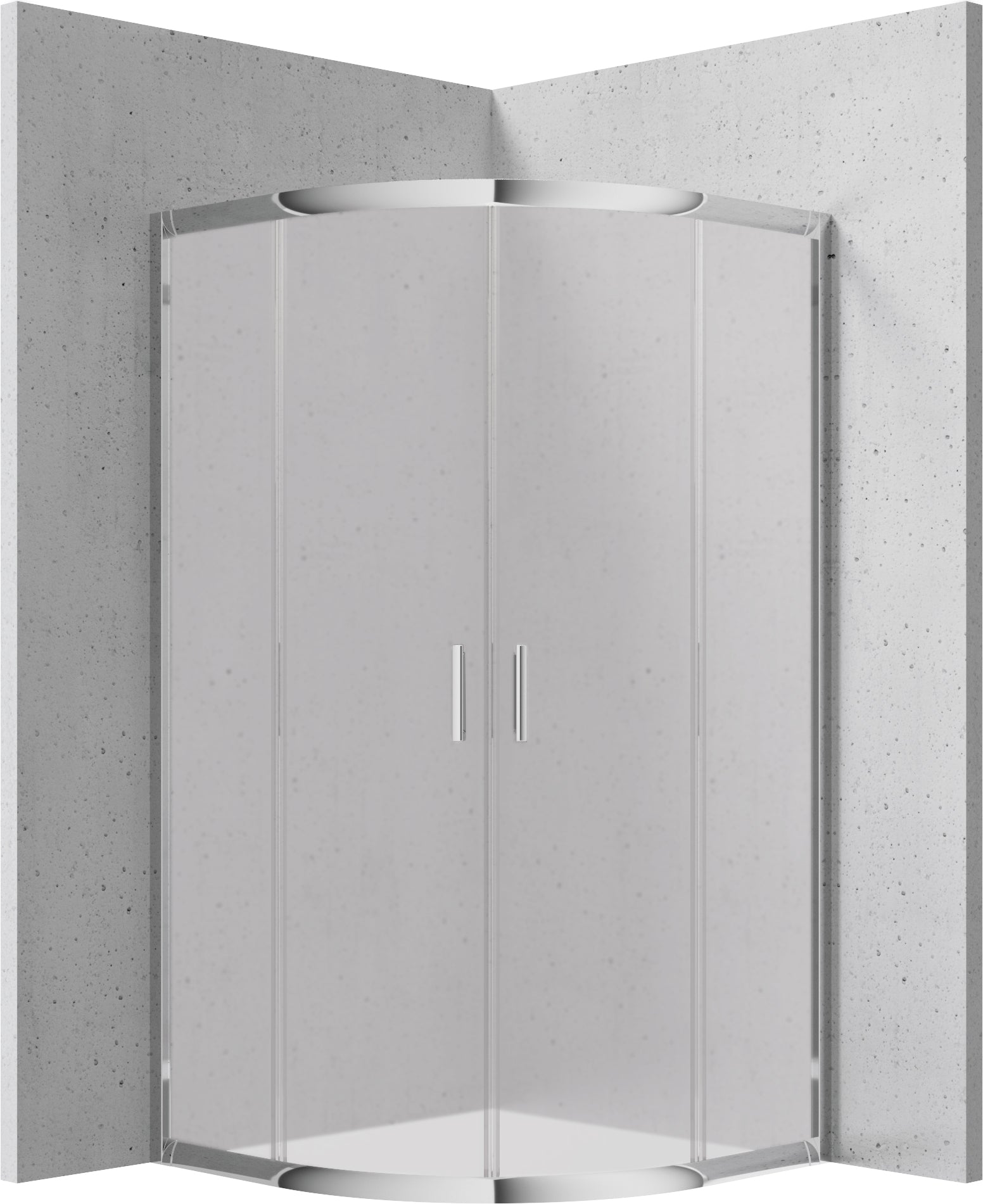 Shower cabin, half round, 80x80 cm - height 170 cm