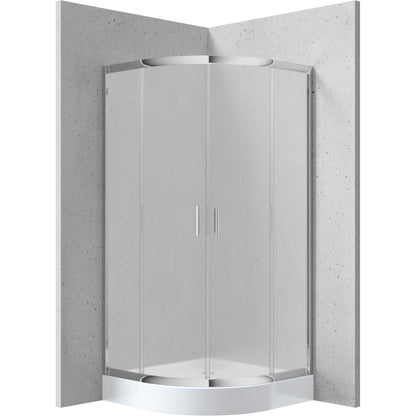 Shower cabin, half round, 90x90 cm