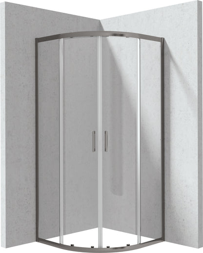 Shower cabin, half round, 80x80 cm