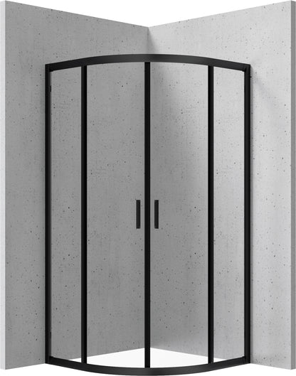 Shower cabin, half round, 90x90 cm