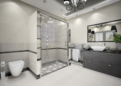 Shower doors, recessed, 120 cm - sliding