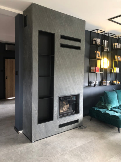 Line Black Stone Veneer