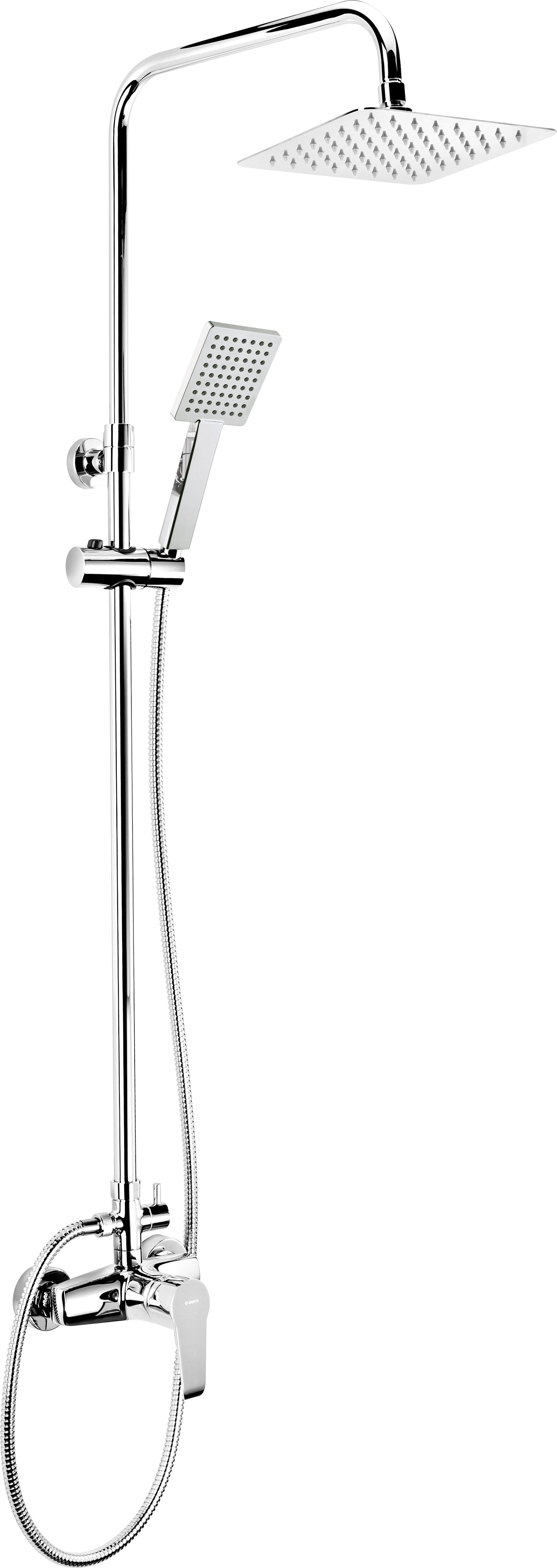 Shower column, with shower mixer