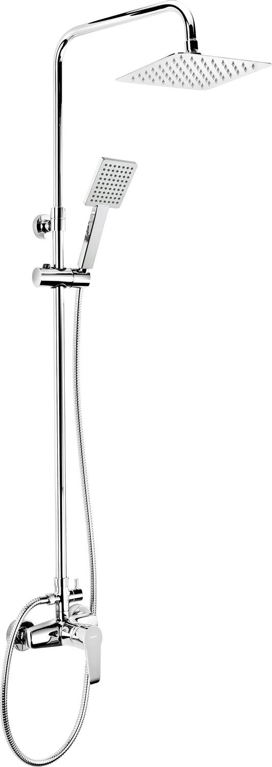 Shower column, with shower mixer