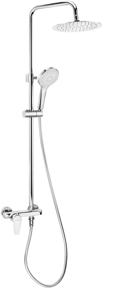 Shower column, with shower mixer