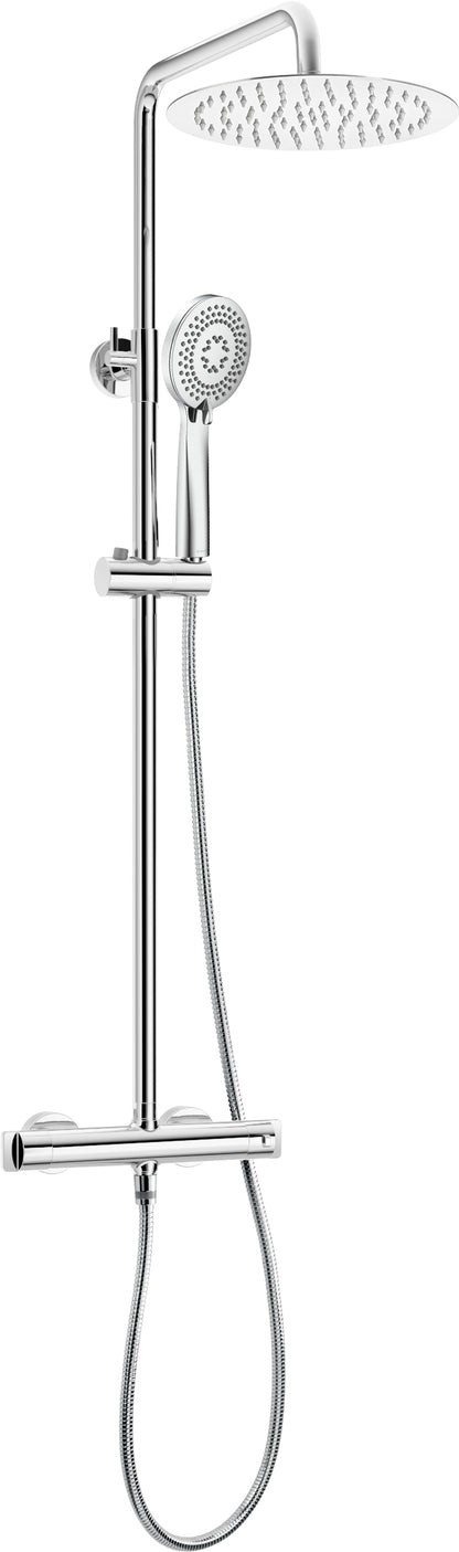 Shower column, with shower mixer, thermostatic