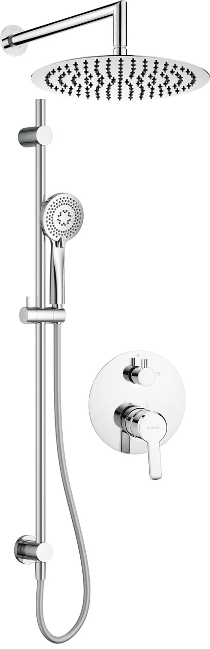 Concealed shower set, with sliding bar - with a shower head