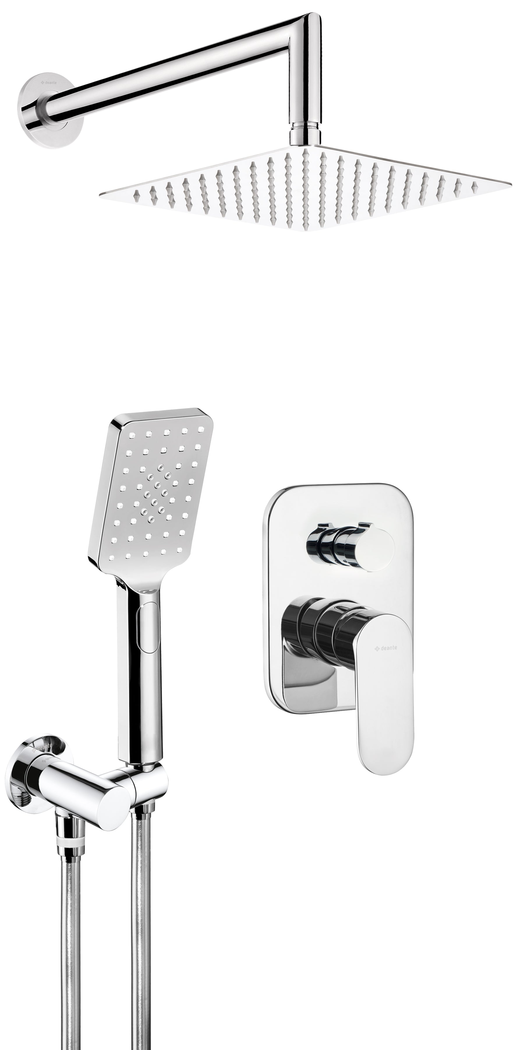Concealed shower set