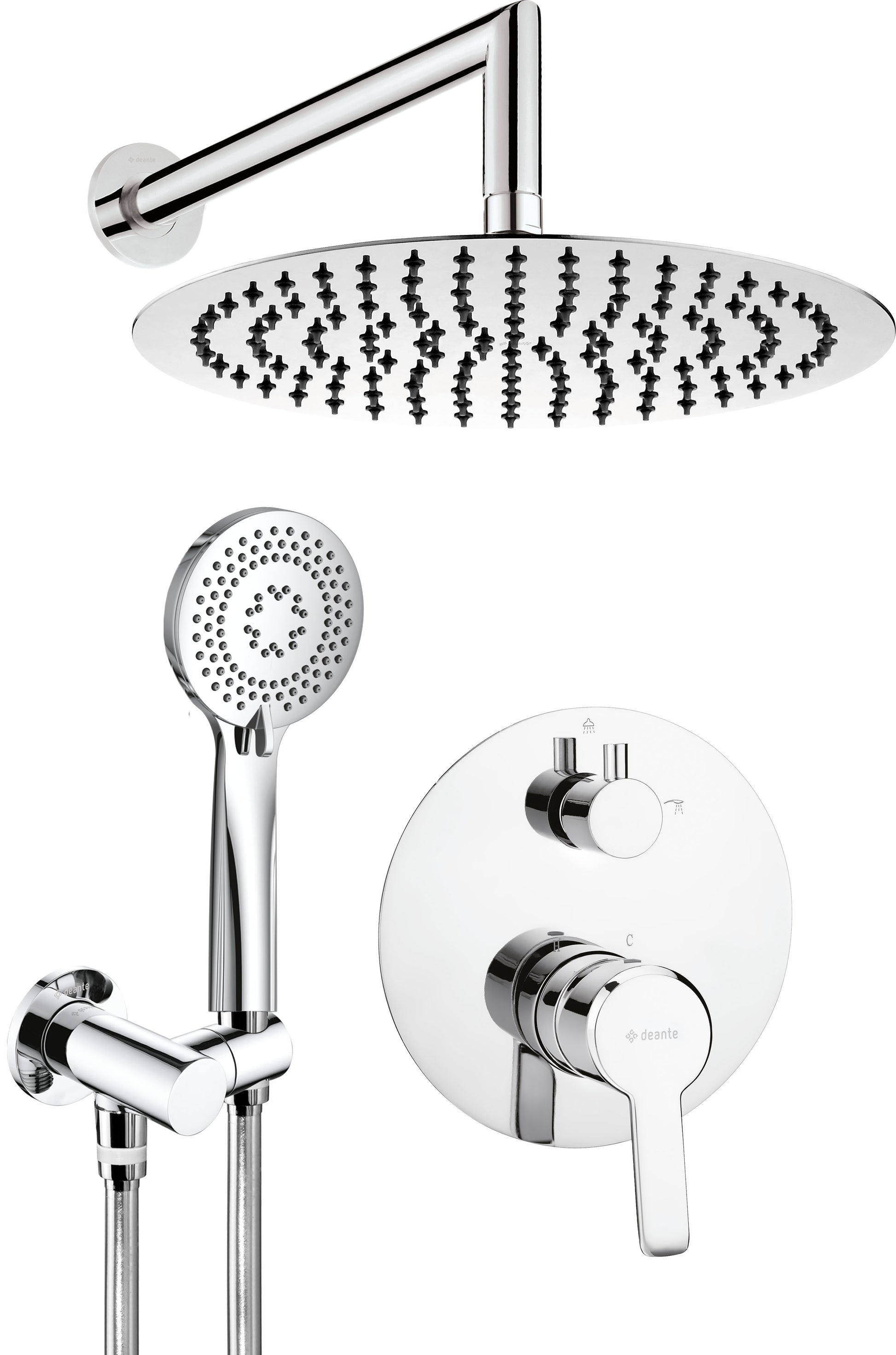 Concealed shower set