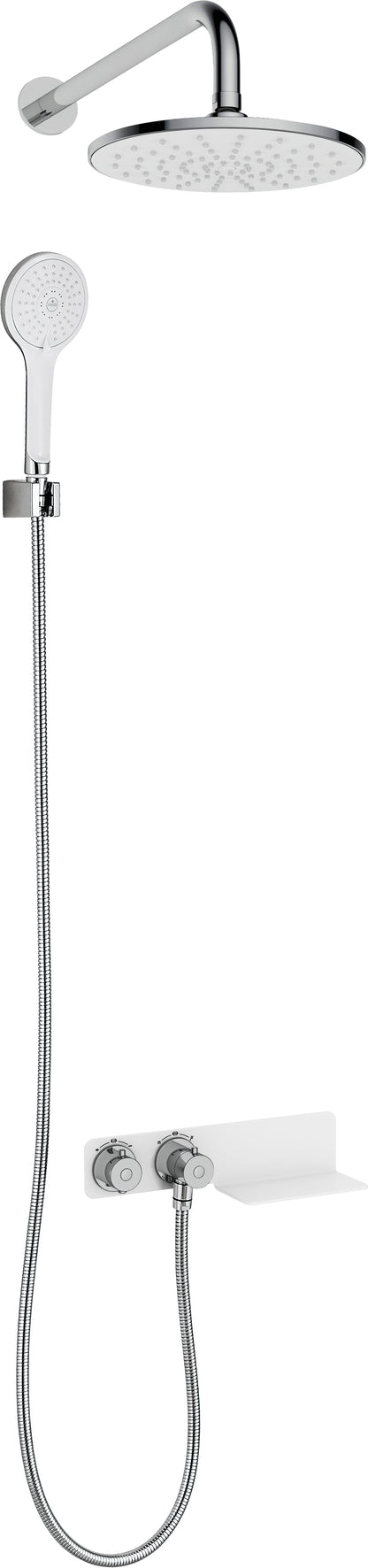 Concealed shower set, with thermostatic mixer