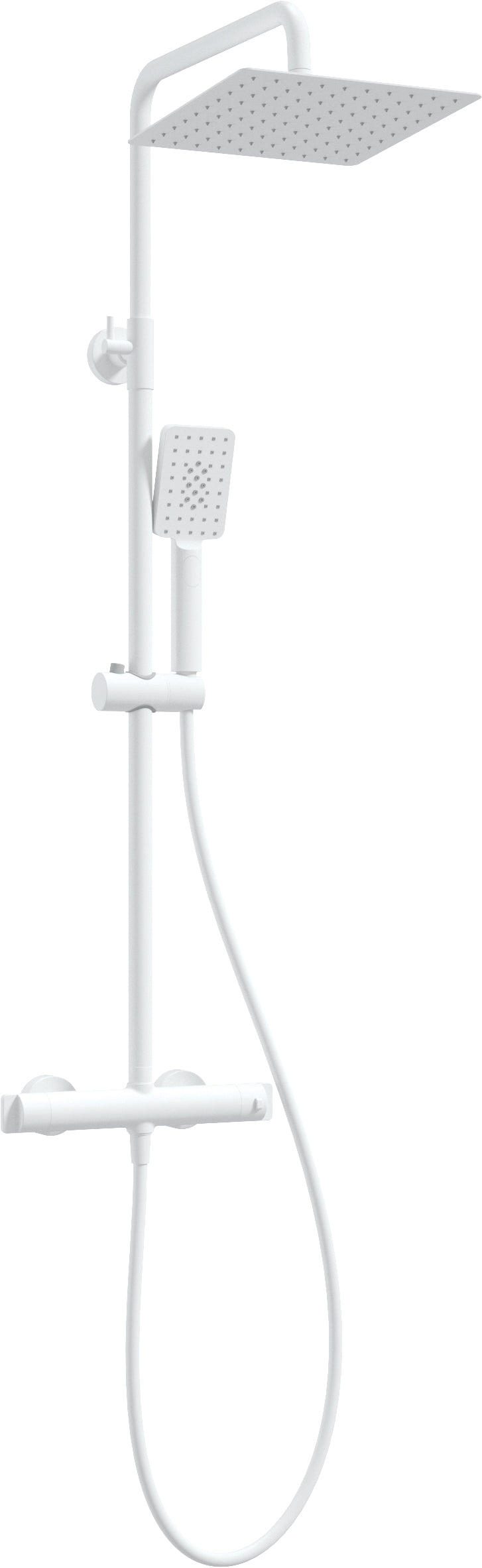 Shower column, with shower mixer, thermostatic