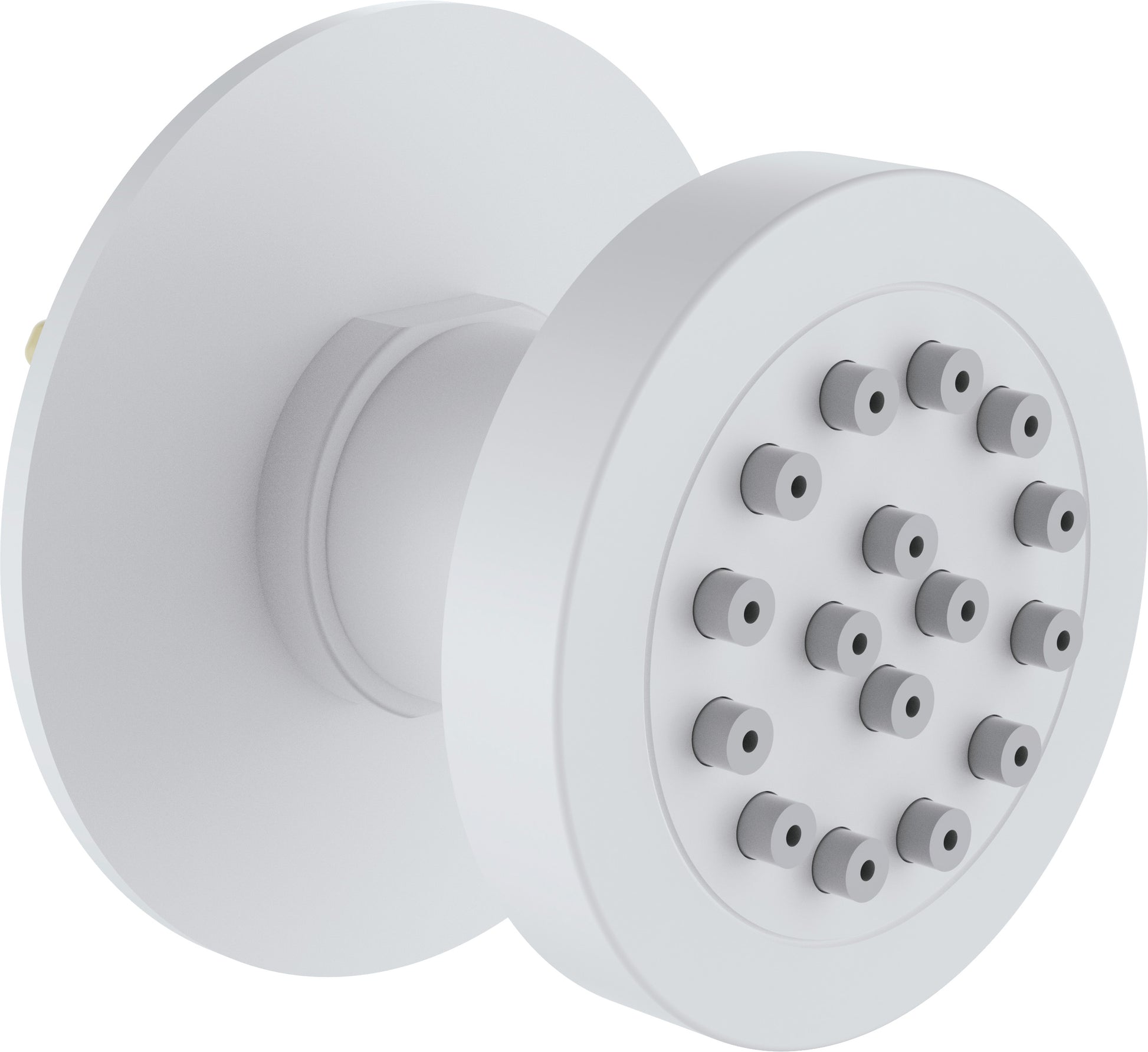 Shower nozzle, round, concealed