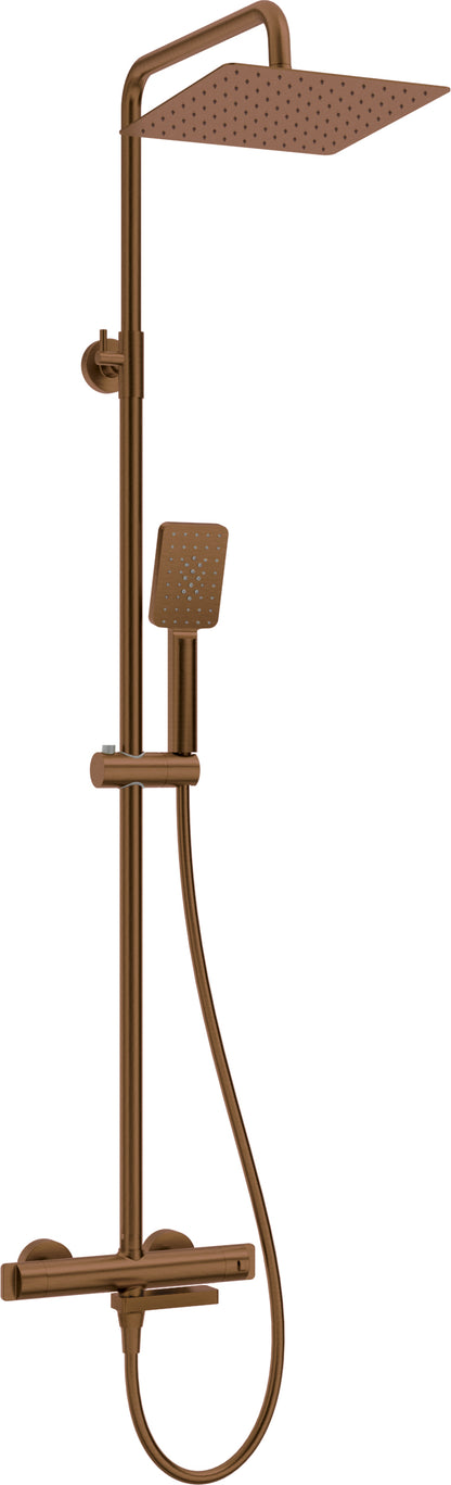Shower column, with bathtub mixer, thermostatic
