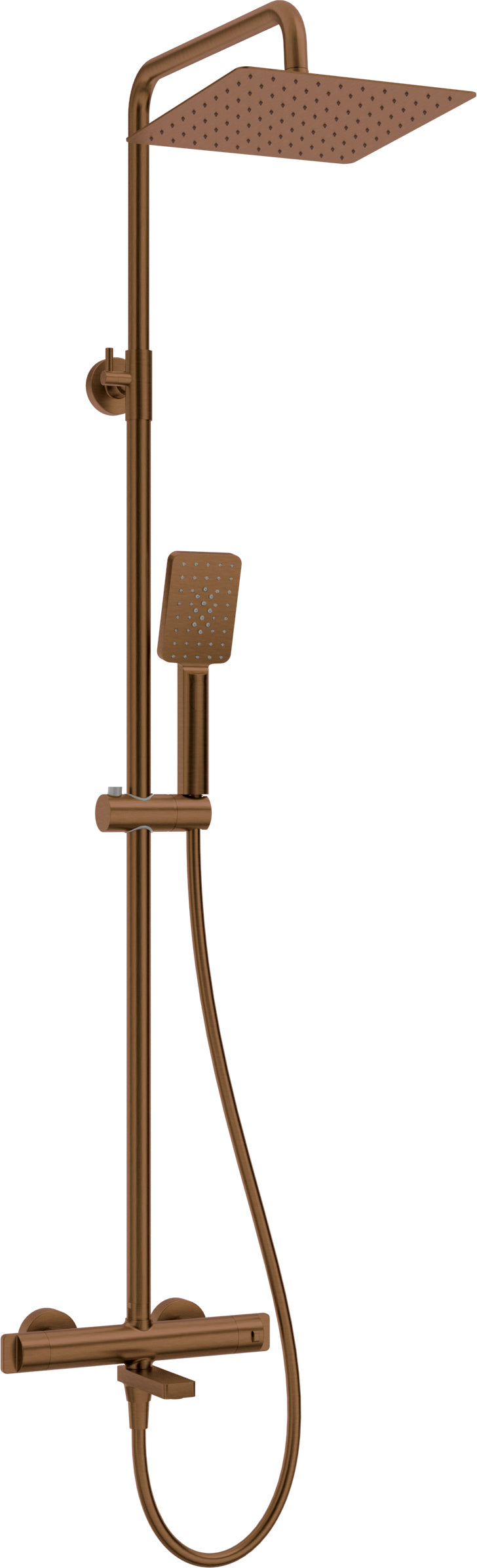 Shower column, with bathtub mixer, thermostatic