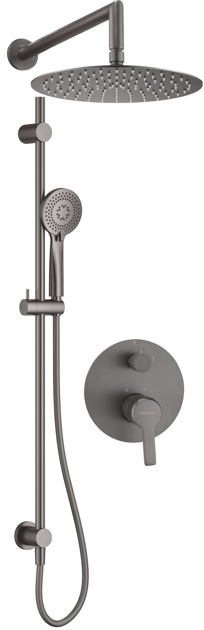 Concealed shower set, with sliding bar - with a shower head