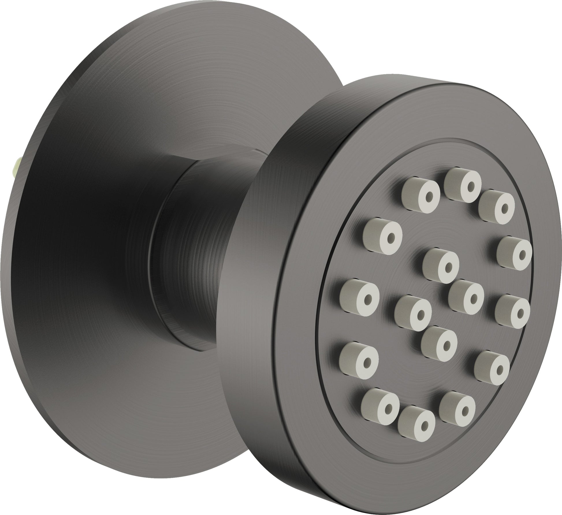 Shower nozzle, round, concealed