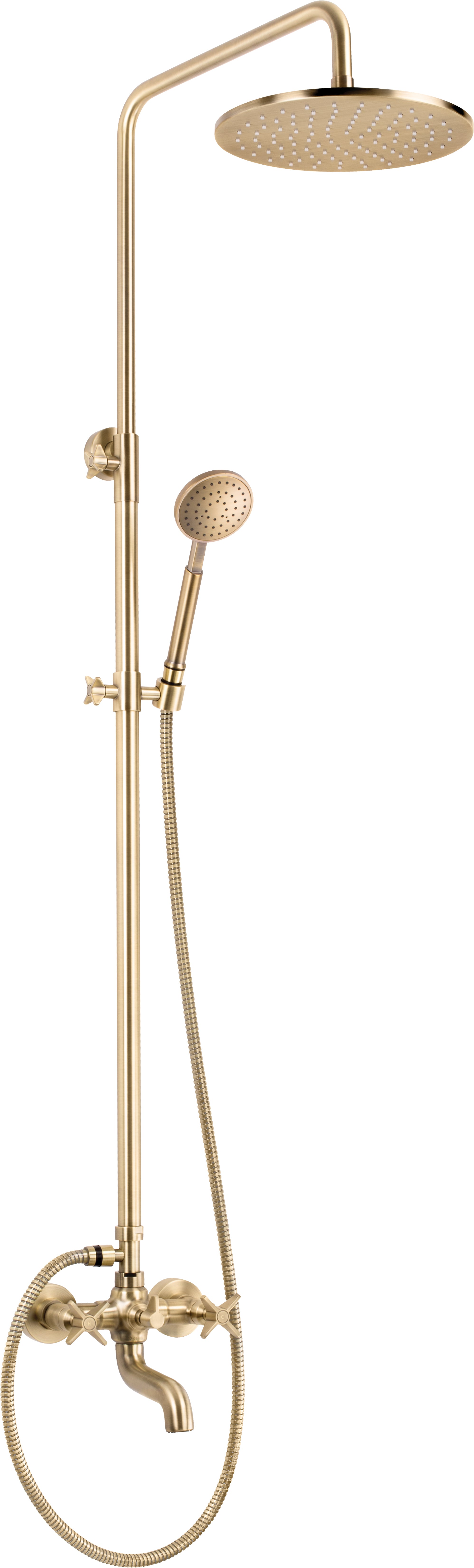 Shower column, with bathtub mixer