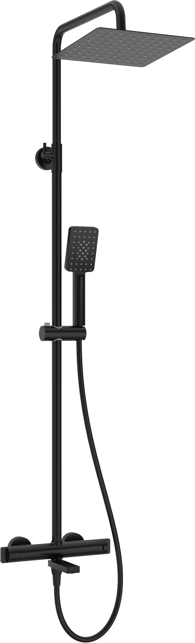 Shower column, with bathtub mixer, thermostatic
