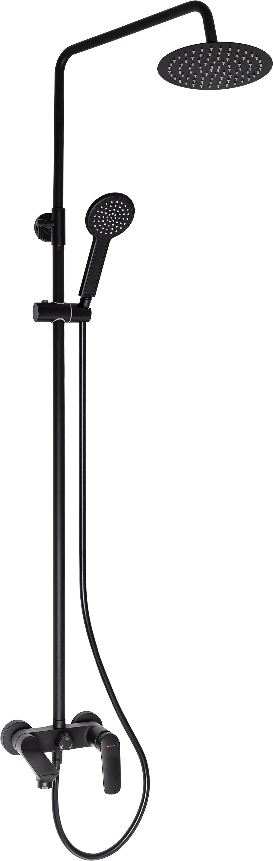 Shower column, with bathtub mixer