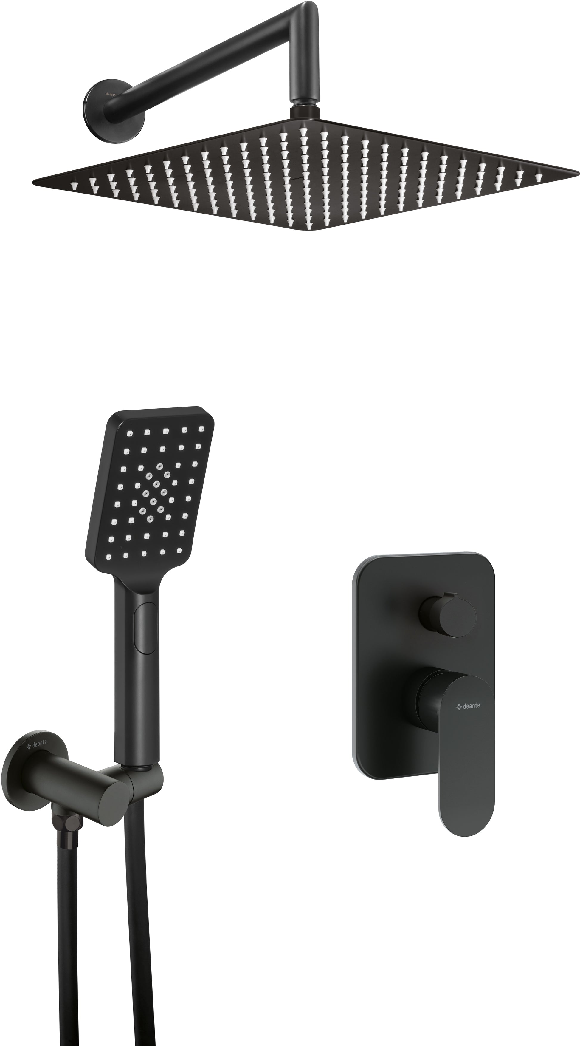 Concealed shower set