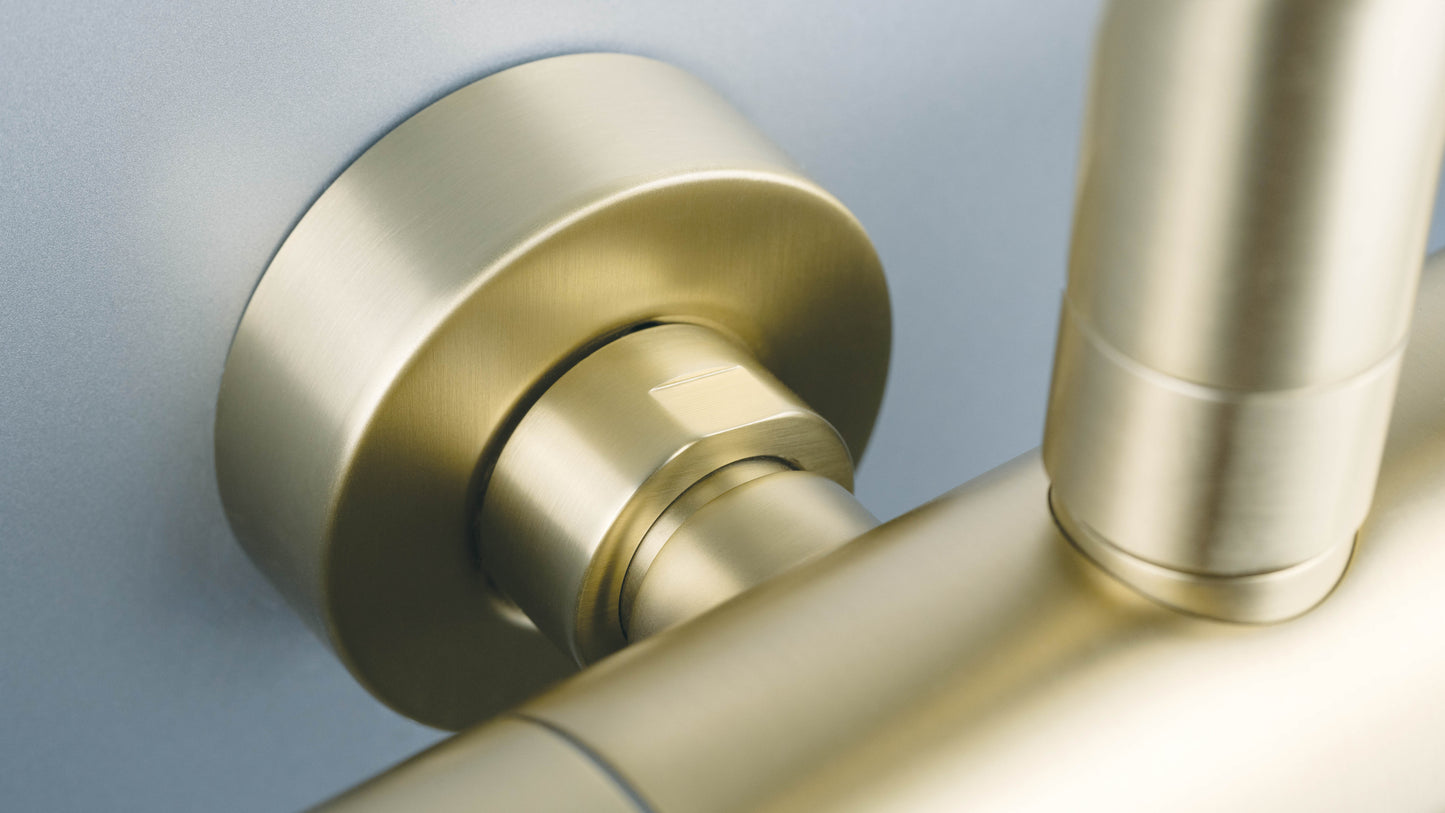 Shower column, with shower mixer