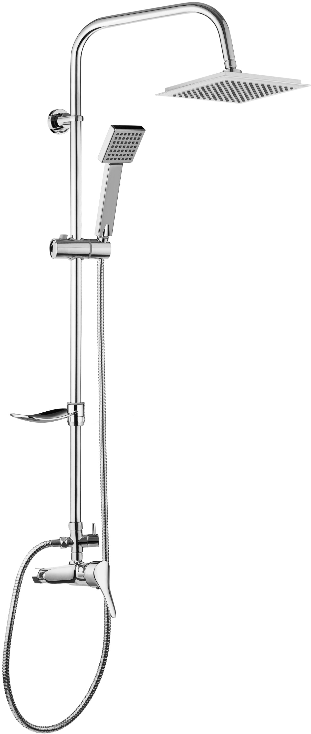 Shower column, 1-function - with mixer tap