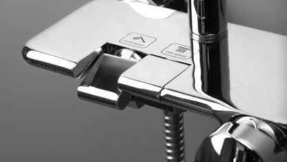 Shower column, with shower mixer