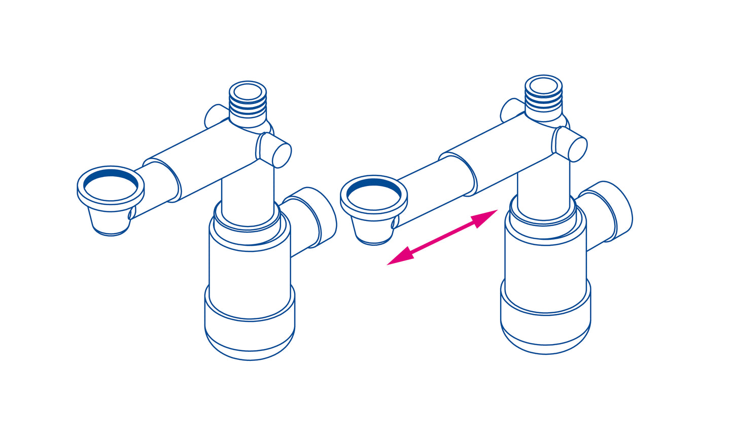 Washbasin waste kit, telescopic