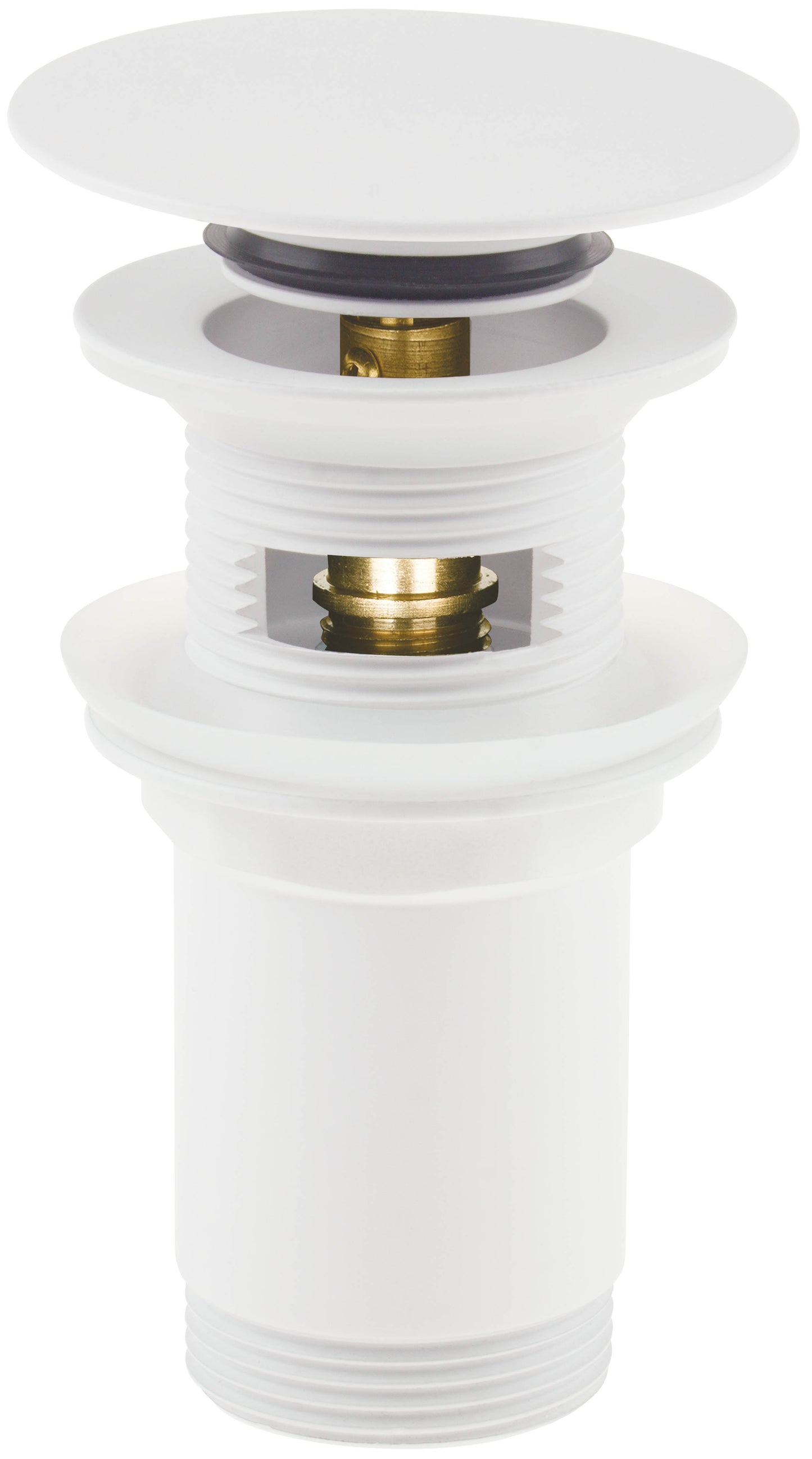 Plug for sink, or bidet, with metal sleeve - universal