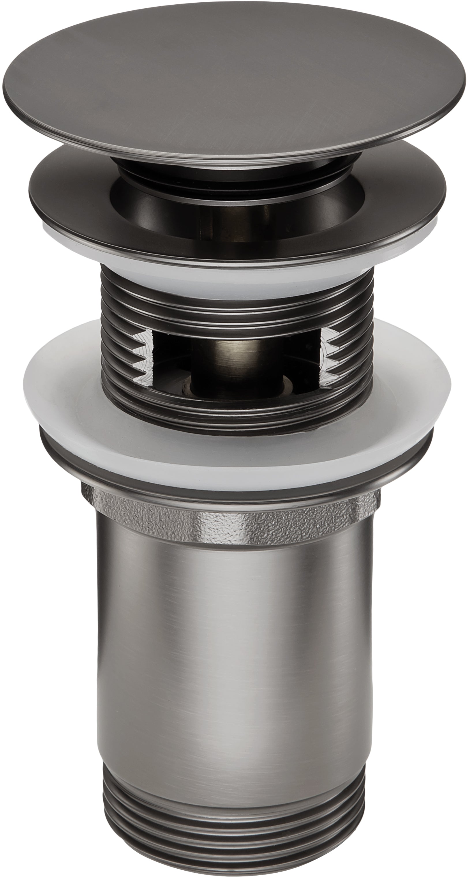 Plug for sink, or bidet, with metal sleeve - universal