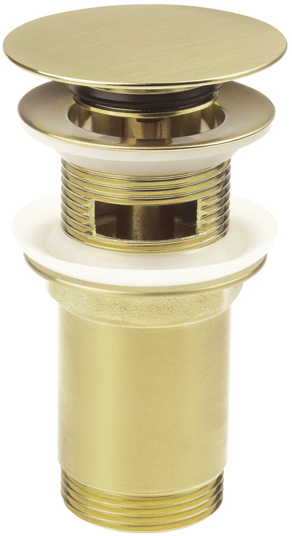 Plug for sink, or bidet, with metal sleeve - universal