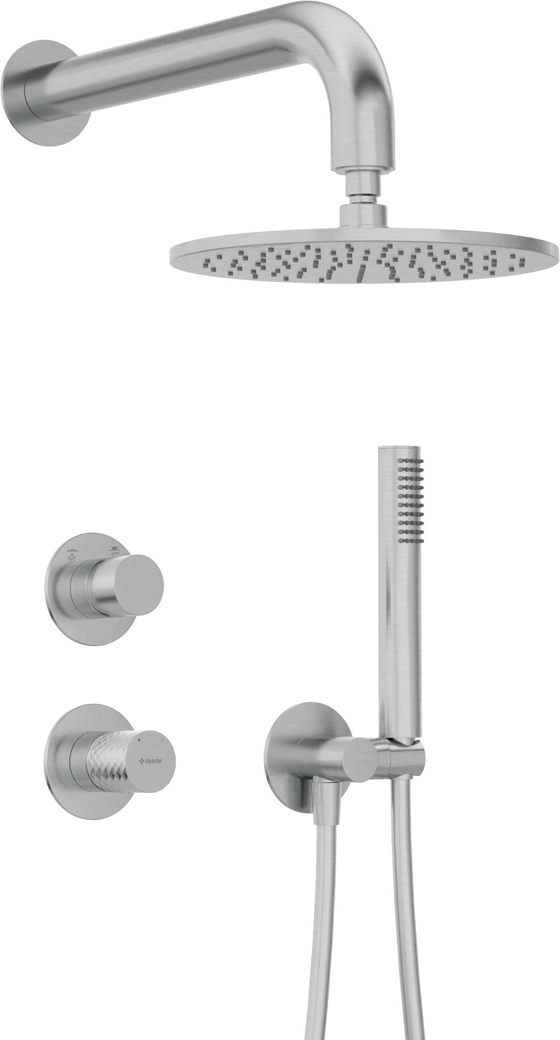 Concealed shower set, with a shower head